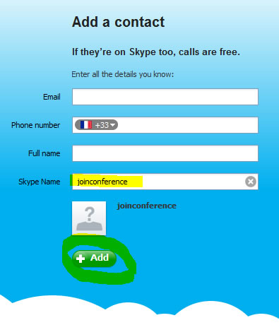 ajouter contact Skype